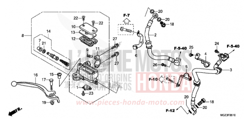 HAUPTBREMSZYLINDER, VORNE ZYLINDER (ABS) CBR500RAE de 2014